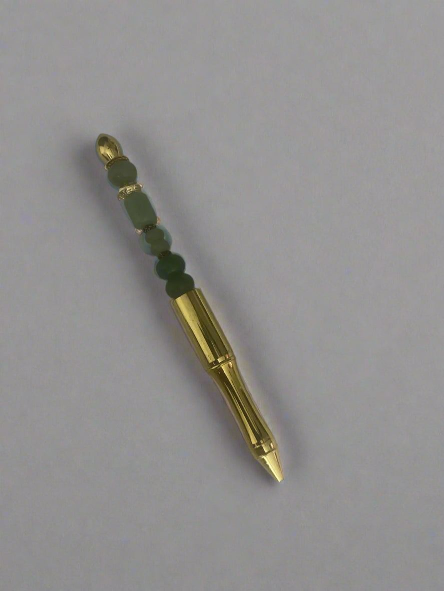 Jade Serenity Beaded Pen